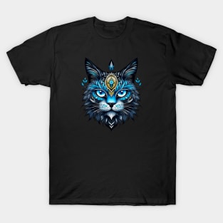 ASTRAL CAT-blue T-Shirt